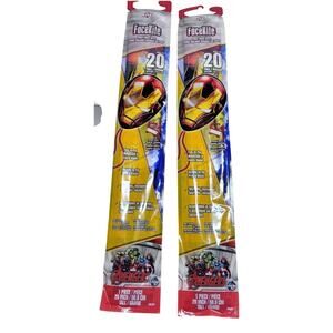 Lot of 2 Marvel Iron Man FaceKite 20” Avengers Ready To Fly Skytails & Handles